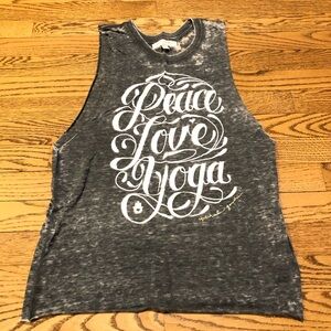 Spiritual Gangster Tank Burnout Peace Love Yoga